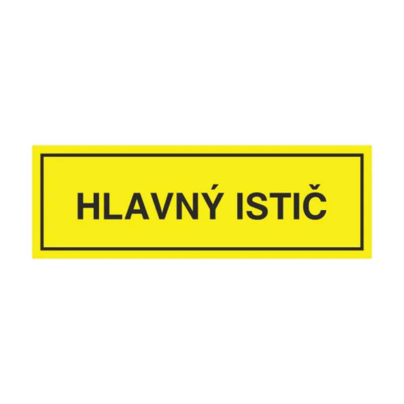 Samolepka - Hlavný istič
