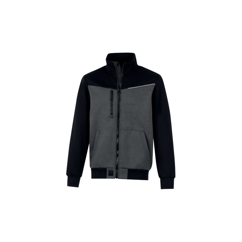 Pracovná mikina SWABI tmavosivá / Čierna - XL