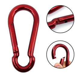 Karabína hasičská DIN 5299C červená 10mm