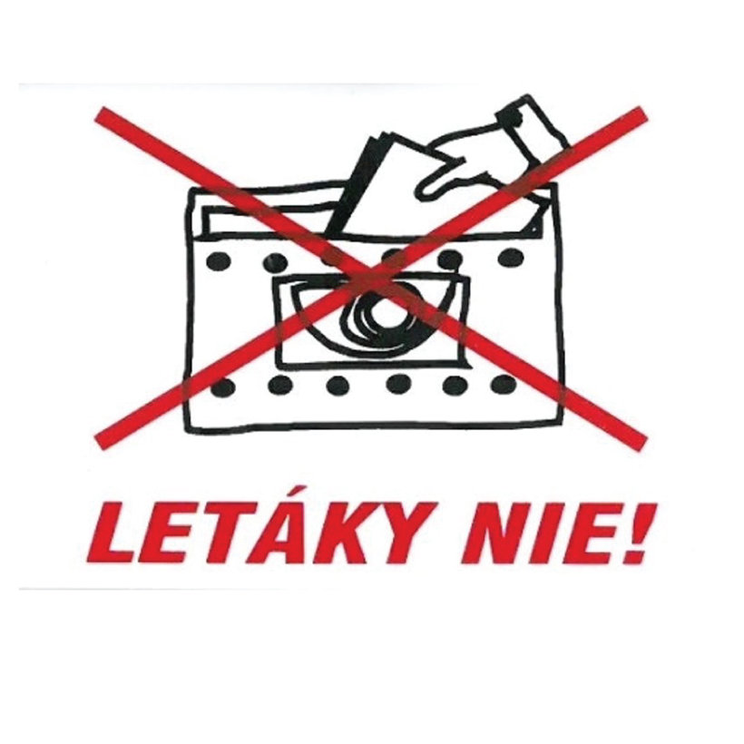 Samolepka - Letáky nie