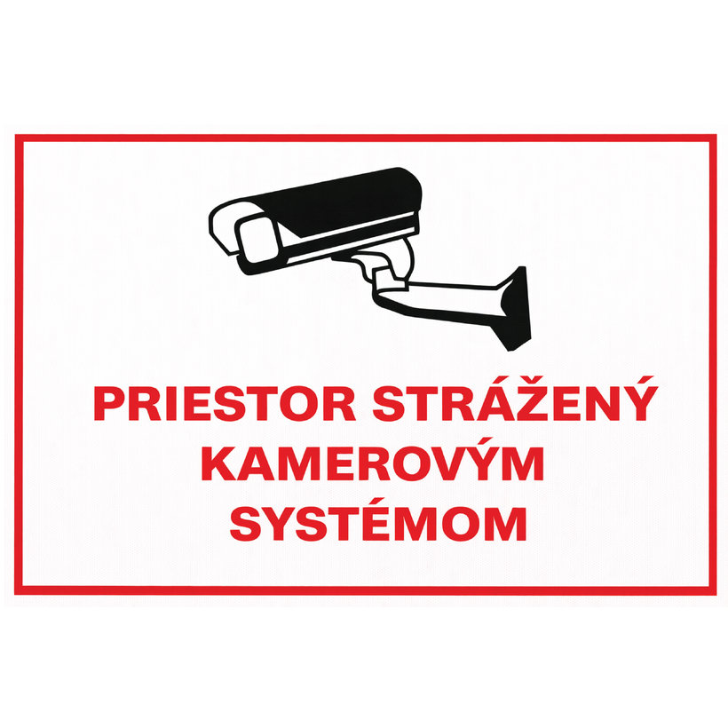 Samolepka - Priestor strážený kamerovým systémom