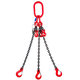 Reťazový záves oko-3 hák tr 80 so skracovačom (1 m, 6700/4750 kg, 10 mm)