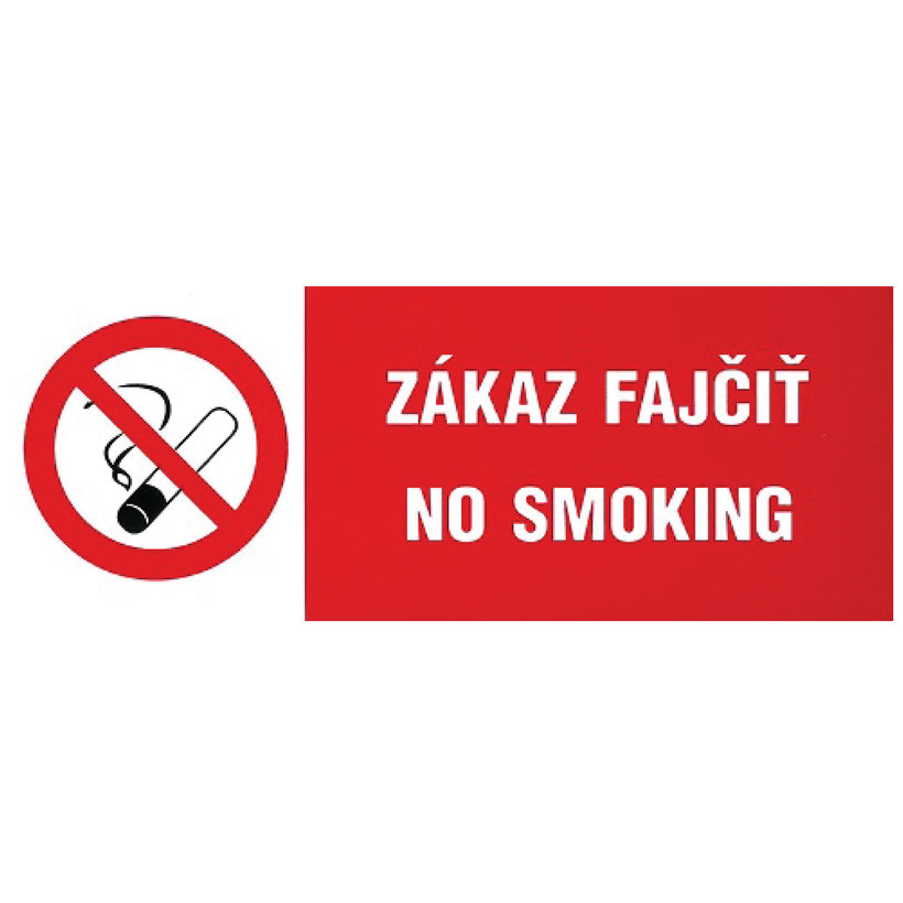 Samolepka - Zákaz fajčiť, no smoking