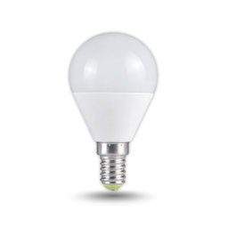 LED žiarovka guľa E14 5W - teplá biela