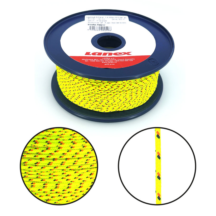 PES lano s jadrom farebné 16pr 1,9mm