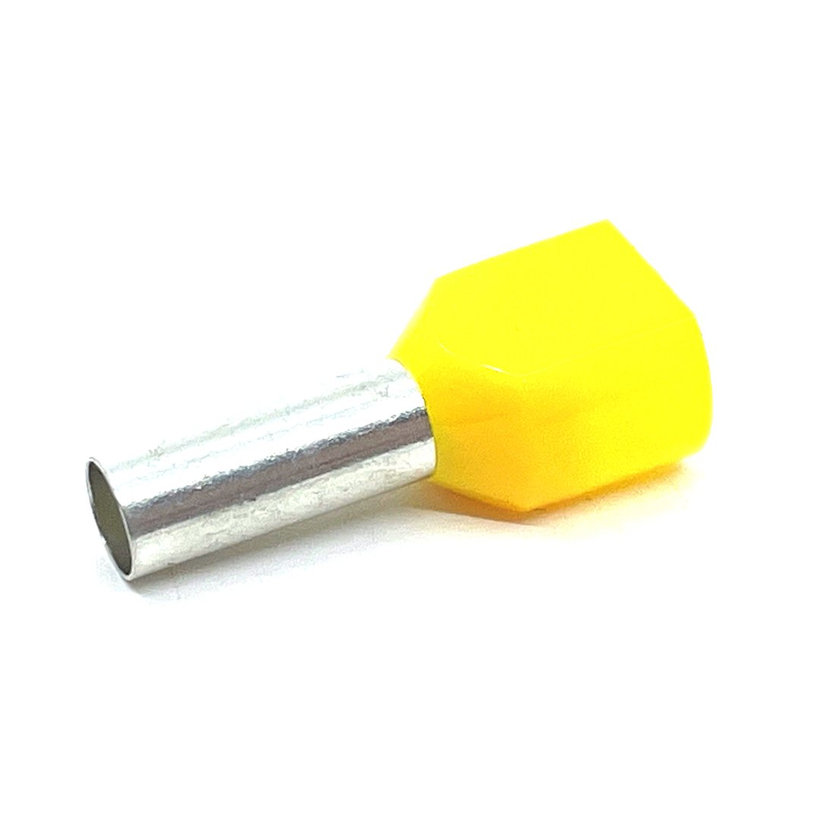 Dvojitá izolovaná káblová dutinka žltá 6mm²