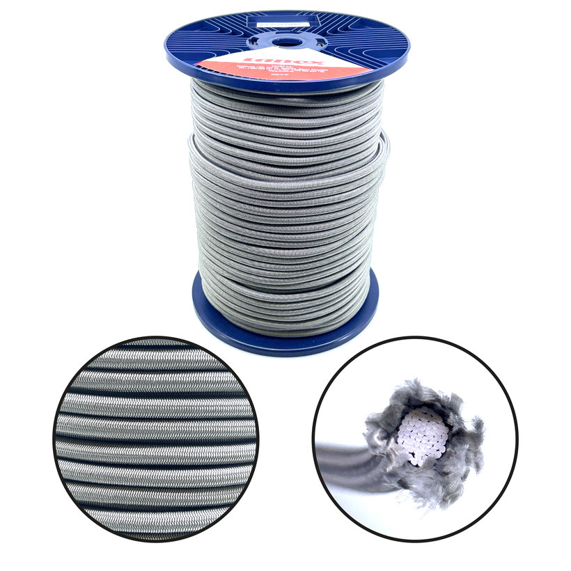 Gumolano s pryžovým jadrom strieborné PP 8mm