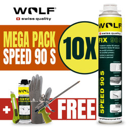 Montážne lepidlo (PUR) pištoľové -  FIX SPEED 90S - 10 ks MEGA PACK 750ml