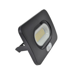 LED SMD reflektor čierny s čidlom 50W - neutrálna biela