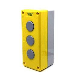 Krabicová zostava k tlačidlám žltá - 3x otvor