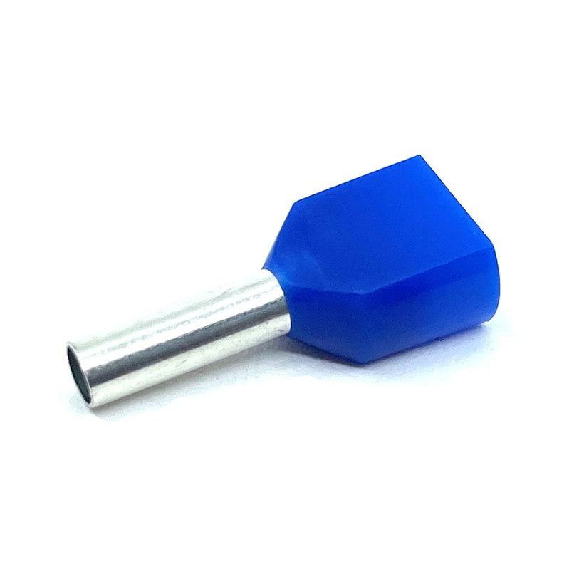 Dvojitá izolovaná káblová dutinka modrá 2,5mm²