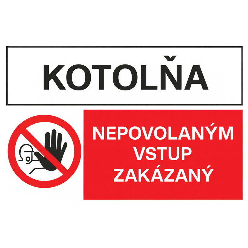 Samolepka - Kotolňa nepovolaným vstup zakázaný