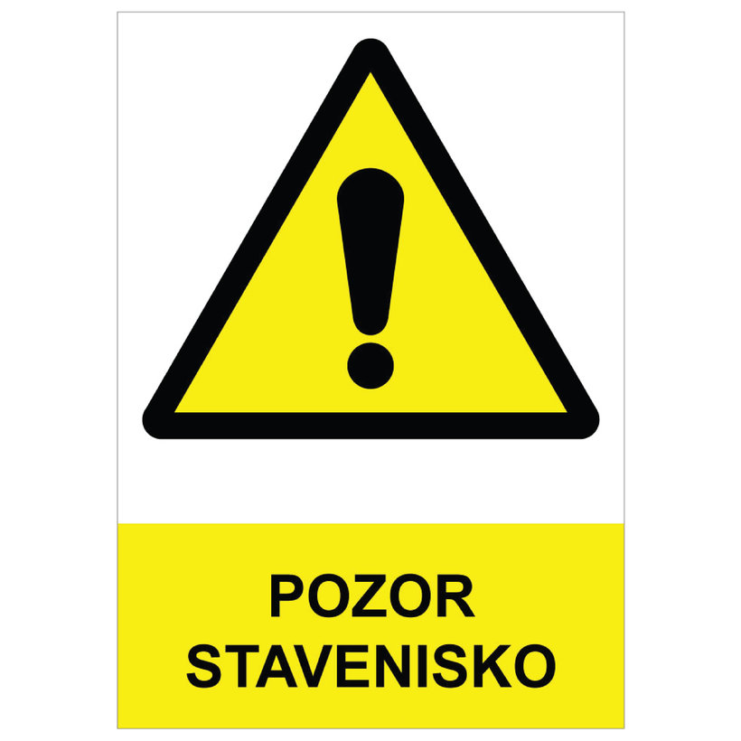 Samolepka - Pozor stavenisko