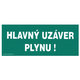 Samolepka - Hlavný uzáver plynu