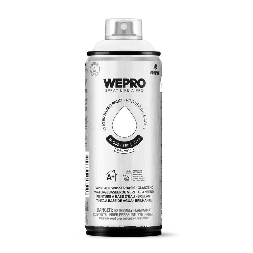 WEPRO Sprej – farba na vodnej báze, lesklá – Igloo White RAL 9016